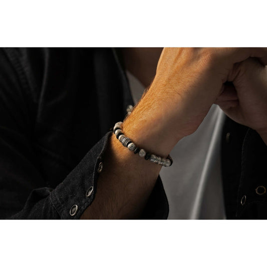 William Henry Bracelets - NEWPORT - SILVER AGATE BB49 SLA |
