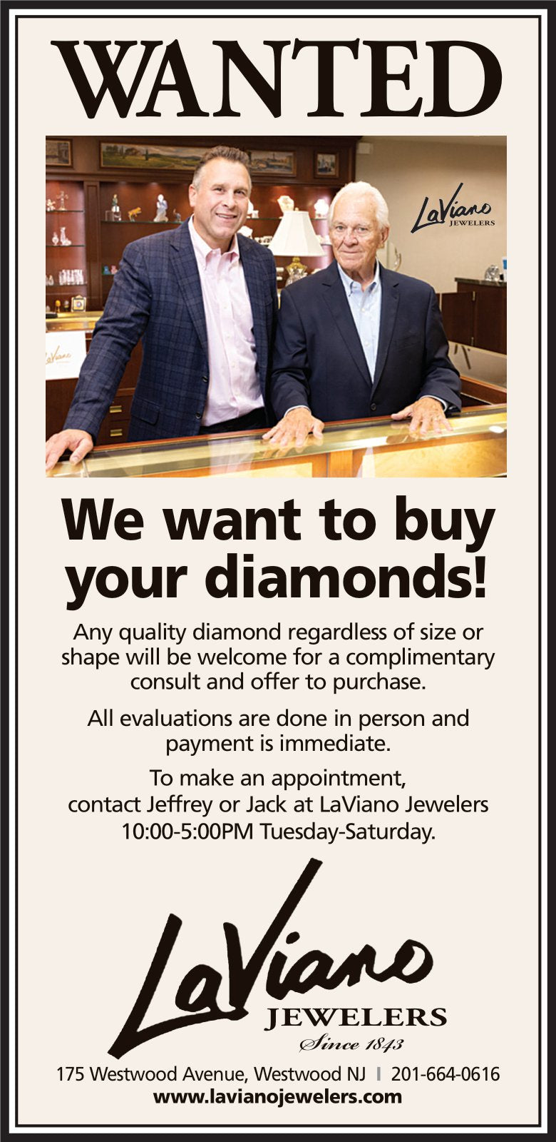 We want to buy your diamonds!