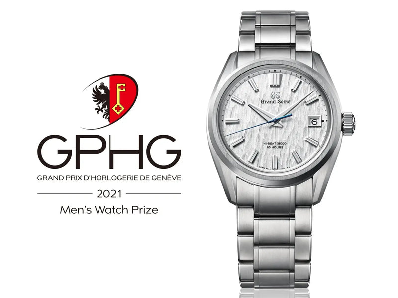 The Grand Seiko Hi-Beat 36000 80 Hours wins the Men’s Watch Prize at the 2021 Grand Prix d’Horlogerie de Genève.
