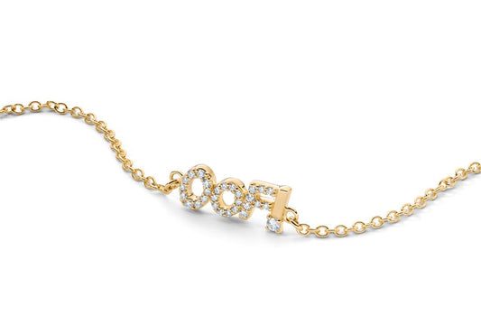 Monica Rich Kosann 18K Yellow Gold Peanuts" OOF" Diamond Bracelet Diamonds .14 Carats