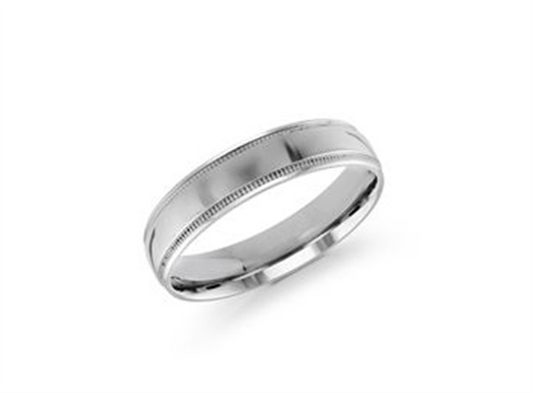 LaViano Fashion Platinum Wedding Band 5MM Size 10