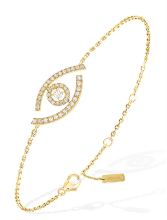 Messika 18K Yellow Gold Diamond Lucky Eye Bracelet