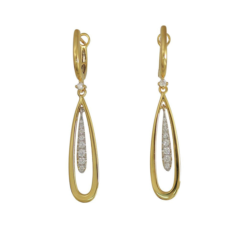 Frederic Sage 18K Yellow Gold Diamond Drop Earrings