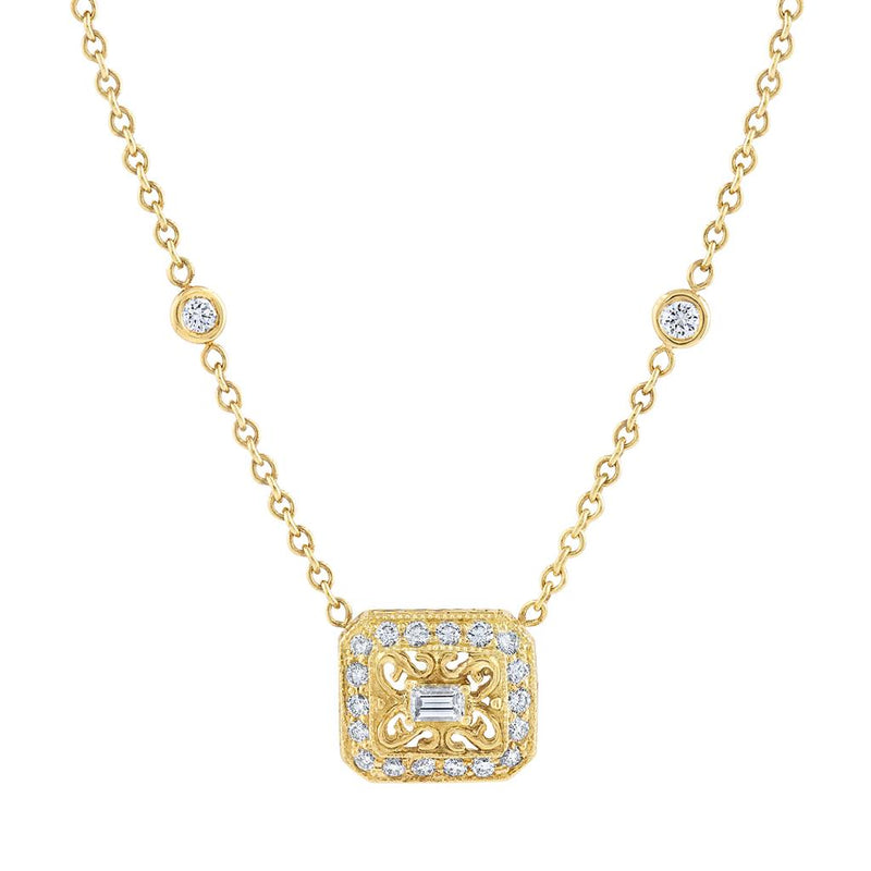 LaViano Fashion 18K Yellow Gold Diamond Necklace