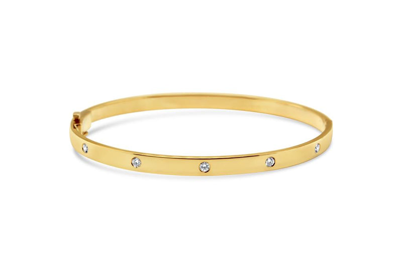 LaViano Fashion 18K Yellow Gold Inlay Diamond Bracelet