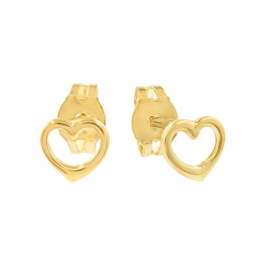 LaViano Fashion 14K Yellow Gold Heart Earrings