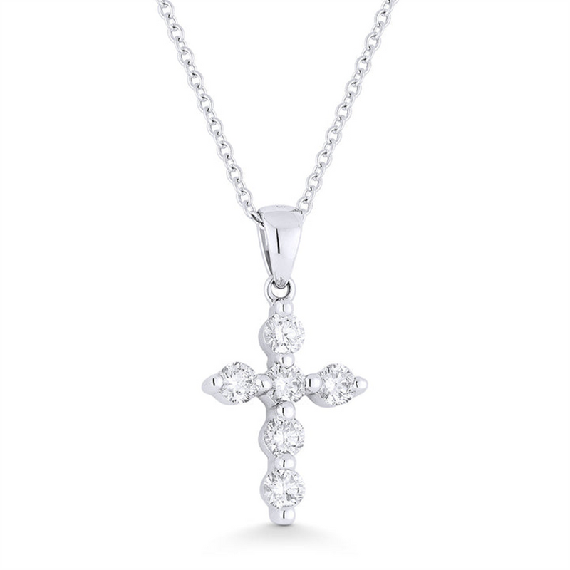 LaViano Fashion 14K White Gold Diamond Cross