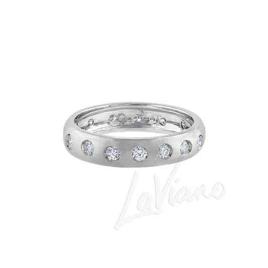 LaViano Fashion  Platinum Diamond Eternity Wedding Band