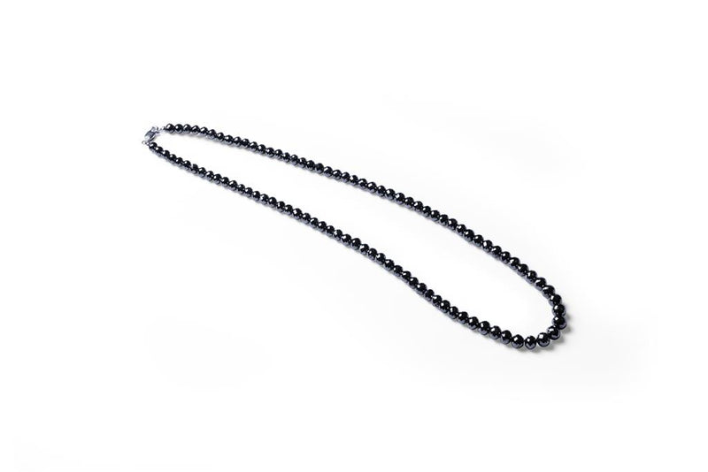 LaViano Fashion 14K White Gold Black Diamond Beaded Necklace