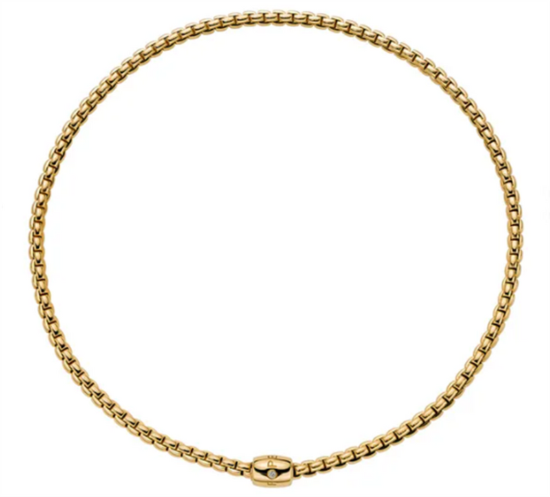 FOPE 18K Yellow Gold Diamond Necklace