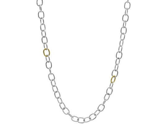 Gurhan Sterling Silver Layered with 24K Yellow Gold Link Chain