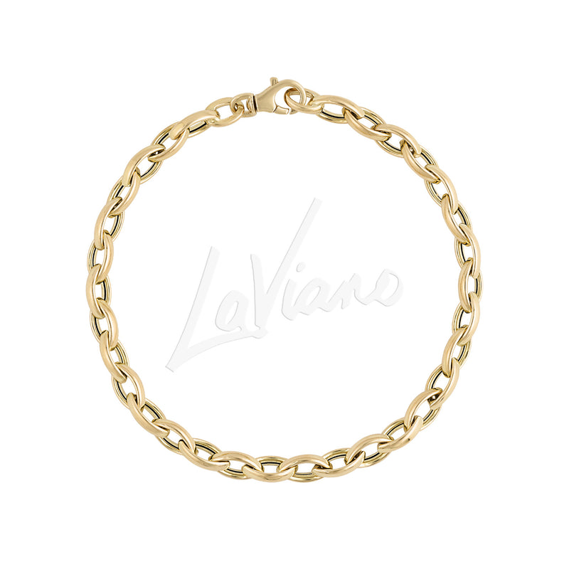 LaViano Fashion 14K Yellow Gold Link Bracelet