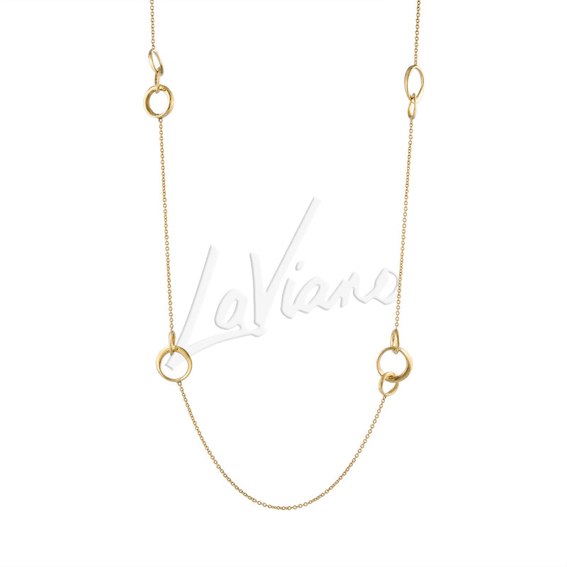 LaViano Fashion 14K Yellow Gold Station Necklace