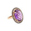 LaViano Fashion 14K Rose Gold Amethyst and Diamond Ring