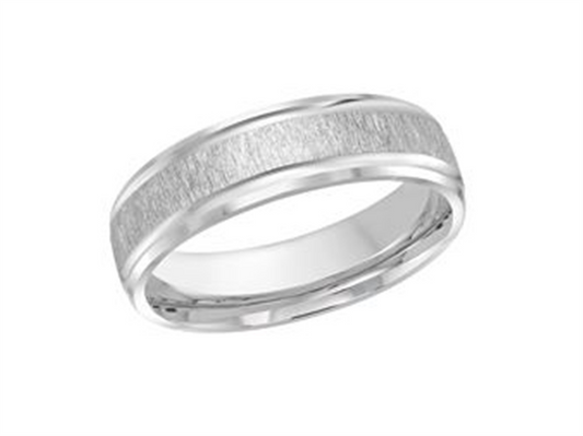 LaViano Fashion 14K White Gold Wedding Band 6MM Size 10
