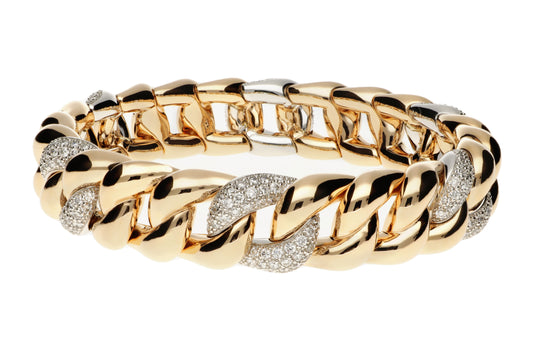 Roberto Demeglio 18K Two Tone Diamond Bracelet Diamonds