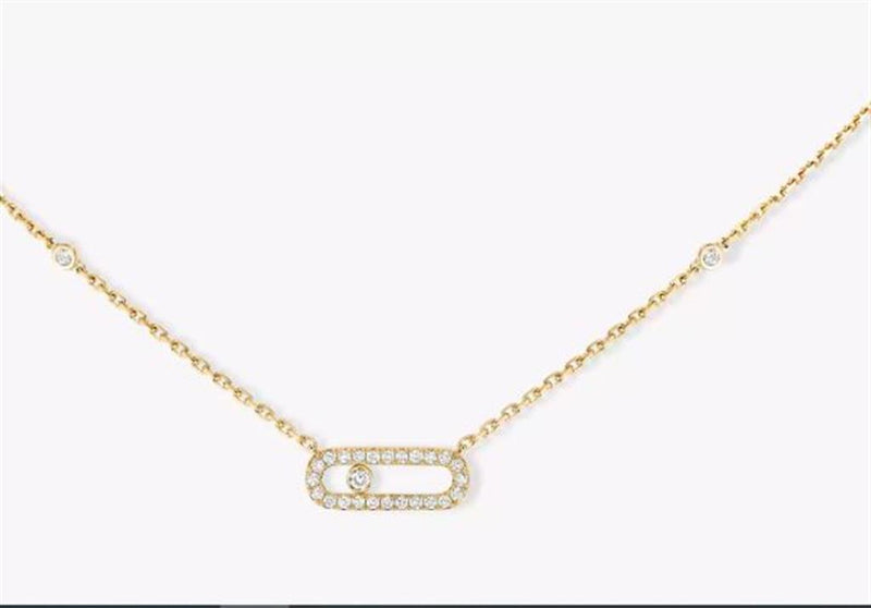 Messika 18K Yellow Gold Diamond Move Uno PV Necklace