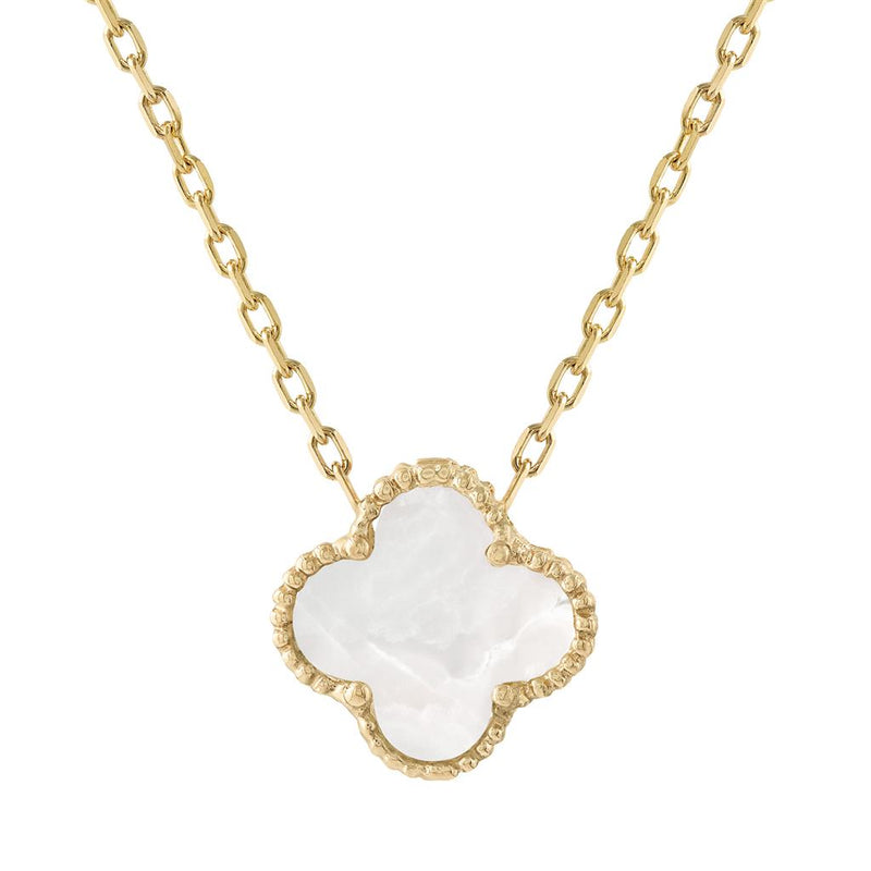 14K Yellow Gold Mother of Pearl Necklace
