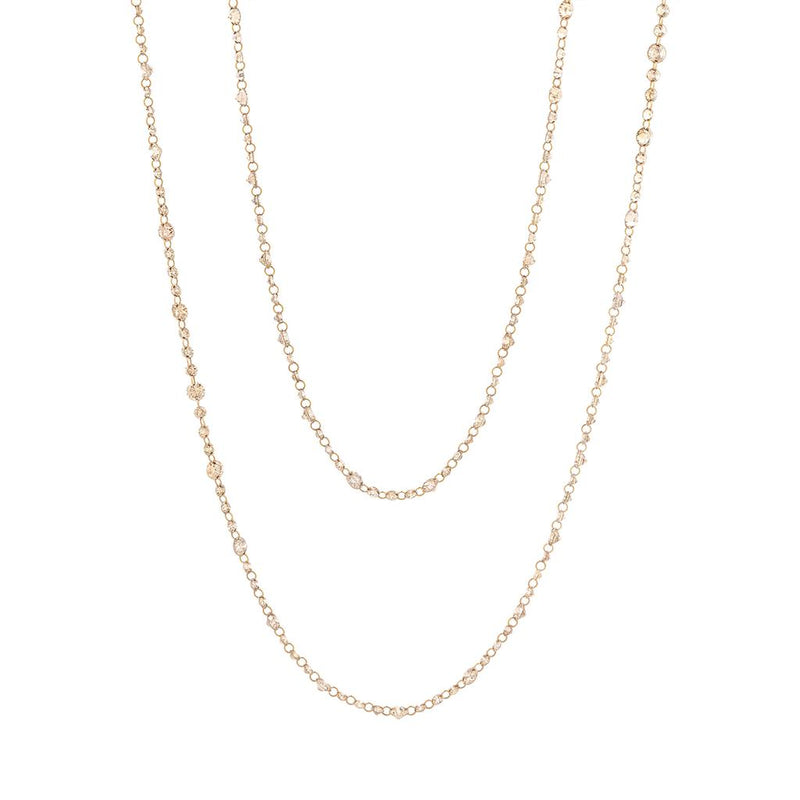 LaViano Fashion 18K Rose Gold Fancy Colored Cognac Diamond Necklace