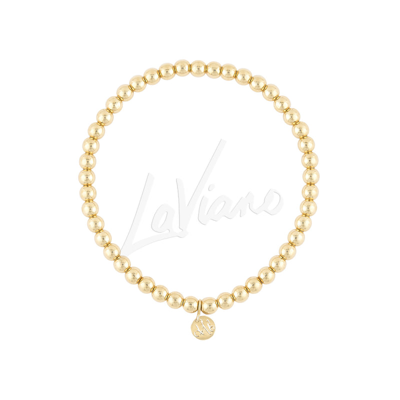 LaViano Fashion 18K Yellow Gold Beaded Bracelet