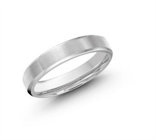 LaViano Fashion Platinum Wedding Band 4MM Size 10
