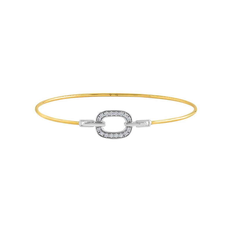 LaViano Fashion 18K Two Tone Diamond Bracelet