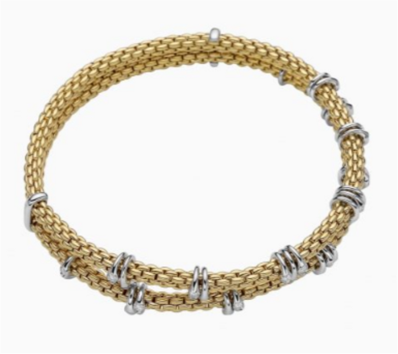 FOPE 18K Two Tone Diamond Bracelet Diamond