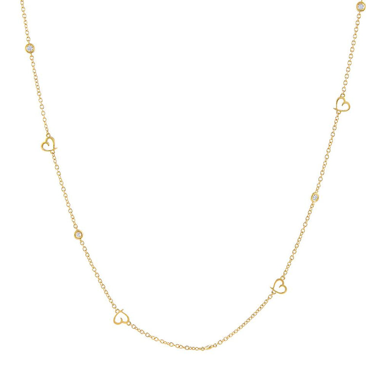 LaViano Fashion 18K Yellow Gold Diamond Necklace