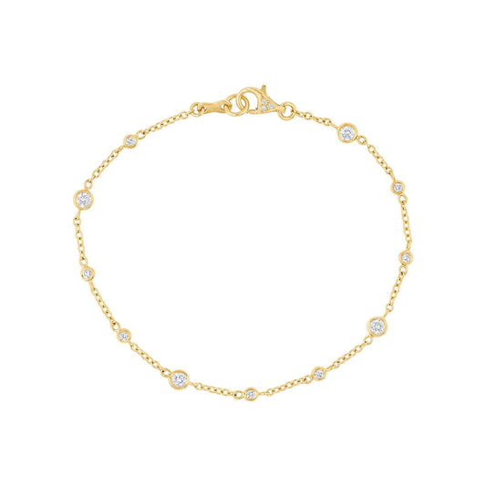 LaViano Fashion 18K Yellow Gold Diamond Bracelet