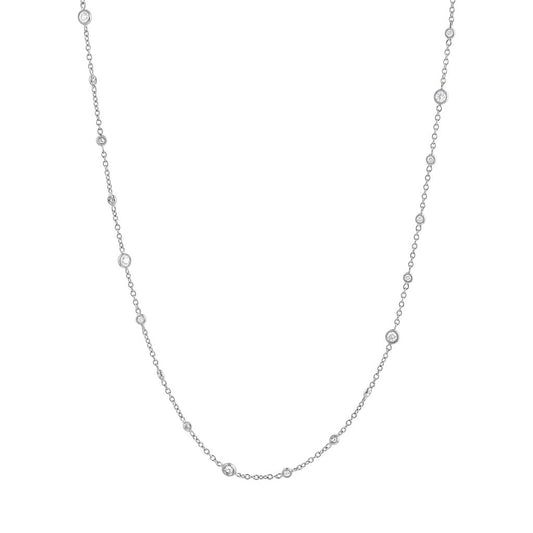 LaViano Fashion 18K White Gold Diamond Necklace