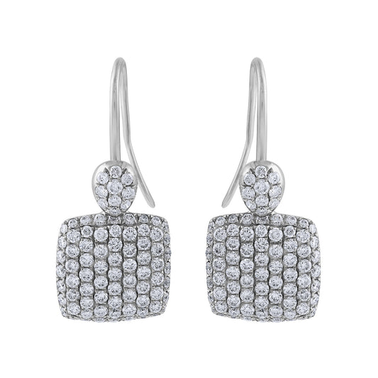 Simon G  18K White Gold Diamond Earrings