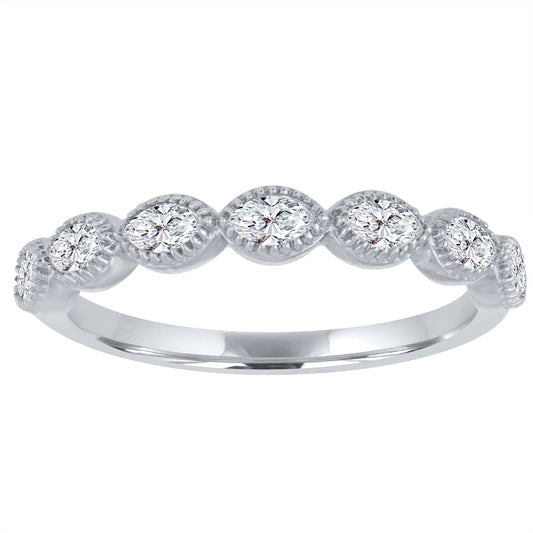 Pe Jay Creations 14K White Gold Diamond Band