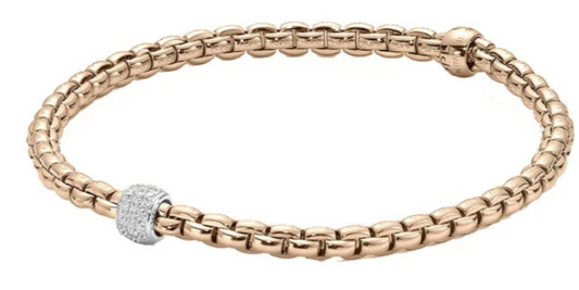 FOPE 18K Rose Gold and White Gold Diamond Bracelet