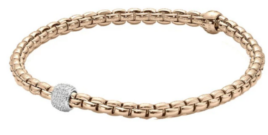 FOPE 18K Rose and White  Gold Diamond Bracelet Diamonds.