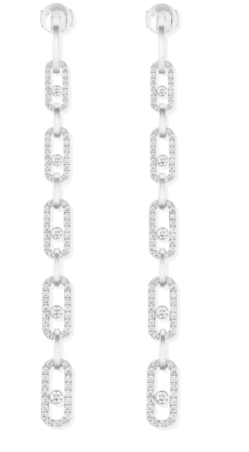 Messika 18K White Gold Diamond Move Uno Multi Pendant Earrings