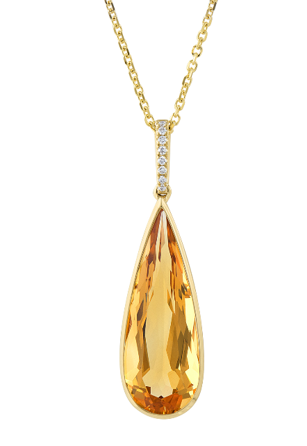 Pe Jay Creations 14K Yellow Gold Citrine Necklace
