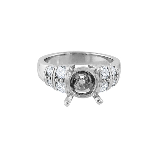 Pe Jay Creations Platinum and Diamond Semi Mounting