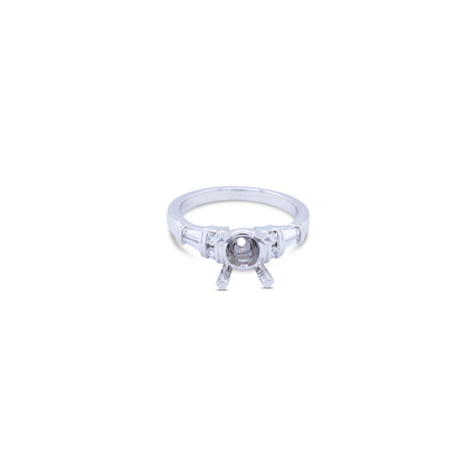 Pe Jay Creations Platinum and Diamond Semi Mounting Ring