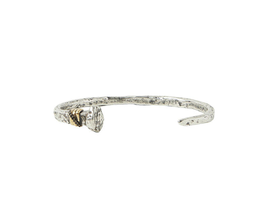 John Varvatos Sterling Silver Nail  Cuff Bracelet with Brass