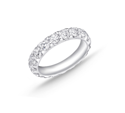 LaViano Fashion Platinum Diamond Wedding Band