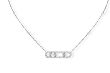 Messika 18K White Gold Diamond Move PV Necklace