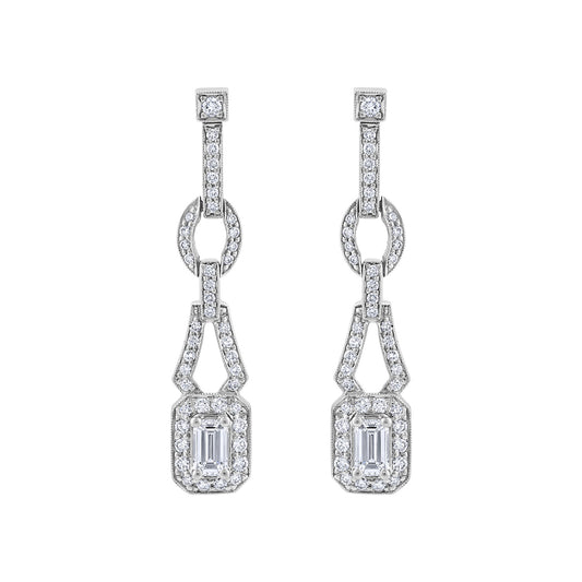 Penny Preville 18K White Gold Diamond Earrings