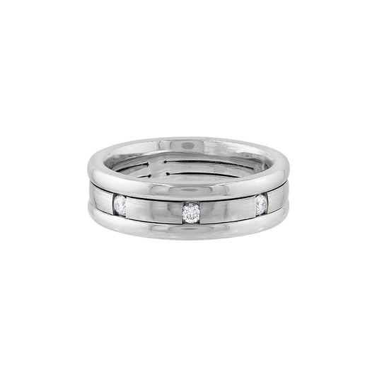 Simon G  14K White Gold Diamond Wedding Band