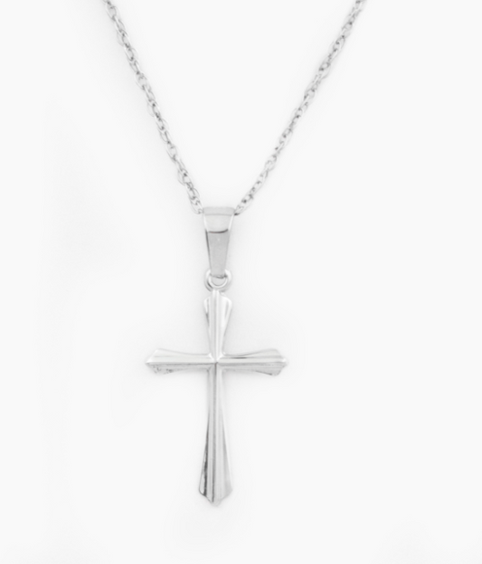 LaViano Fashon 14K White Gold Cross
