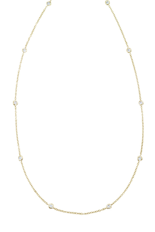 Laviano Fashion 14K Yellow Gold Diamond Necklace