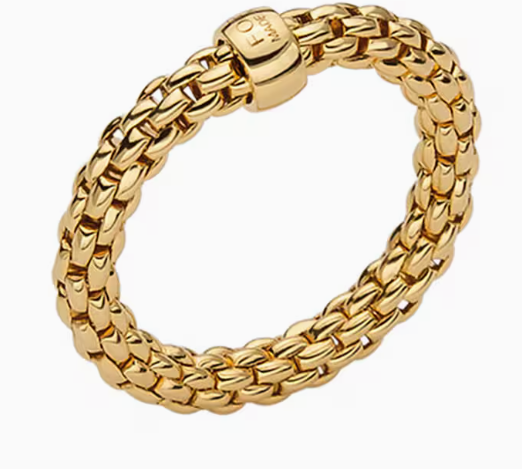 FOPE 18K Yellow Gold Ring With Single Yellow Gold Rondel