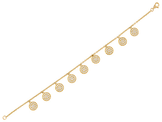 LaVaino Fashion 14K Yellow Gold Diamond Bracelet