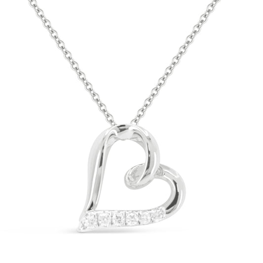 LaVianoFashion 14K White Gold Diamond Pendant