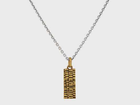 John Varvatos Sterling Silver and Brass Pendant