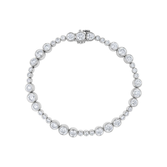 Platinum Diamond Bracelet 42 Diamonds 6.15 Carats